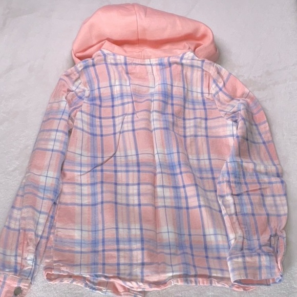 Btween: Plaid/Button-Down Shirt w Hood! 🍁❄️ - Picture 3 of 4